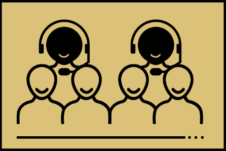 2b connected contact call center icon